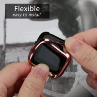 Smart Watch Edge Coverage Silicone Cutout Type Electroplating TPU Soft Transparent Case Protector Shell For Fitbit Versa Smart Watch