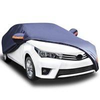YITAMOTOR Car Cover Waterproof PEVA Outdoor Sun UV and Dirt Protection Universal Fit Cars 185.04"L*70.86"W*59.06"H