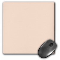 3dRose Light peach - nude flesh color - pastel orange - plain simple one single solid color, Mouse Pad, 8 by 8 inches