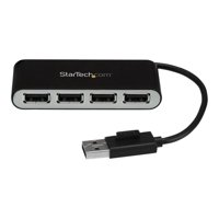 StarTech.com 4 Port USB 2.0 Hub - USB Bus Powered - Portable Multi Port USB 2.0 Splitter and Expander Hub - Small Travel USB Hub (ST4200MINI2) - Hub - 4 x USB 2.0 - desktop