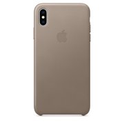 Apple Leather Case for iPhone XS Max - Taupe