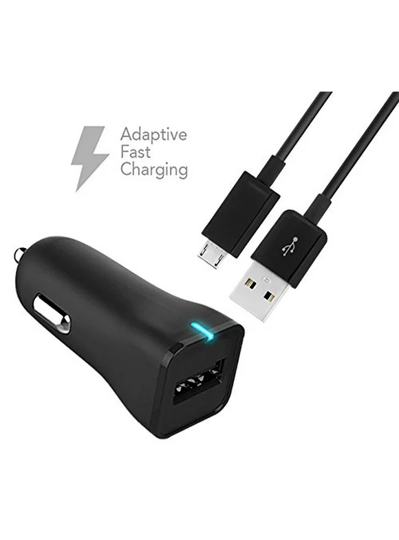 Motorola ATRIX TV XT682 Charger  Micro USB 2.0 Cable Kit by Ixir (Car Charger + Cable) True Digital Adaptive Fast Charging uses dual voltages for up to 50% faster charging!