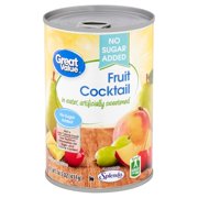 Great Value No Sugar Added Fruit Cocktail in Water, 14.5 oz