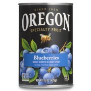 Oregon Fruit Products Specialty Fruit All-Natural Blueberries in Light Syrup, 15 Oz