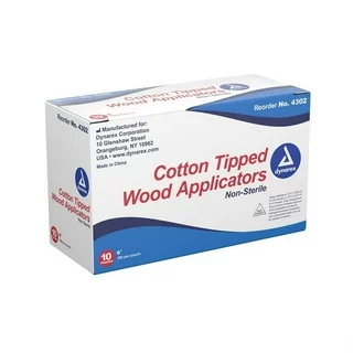 Cotton Tipped Applicator Q-tip Type Swabs 6" Extra Long Wood Handle, 200 Pieces