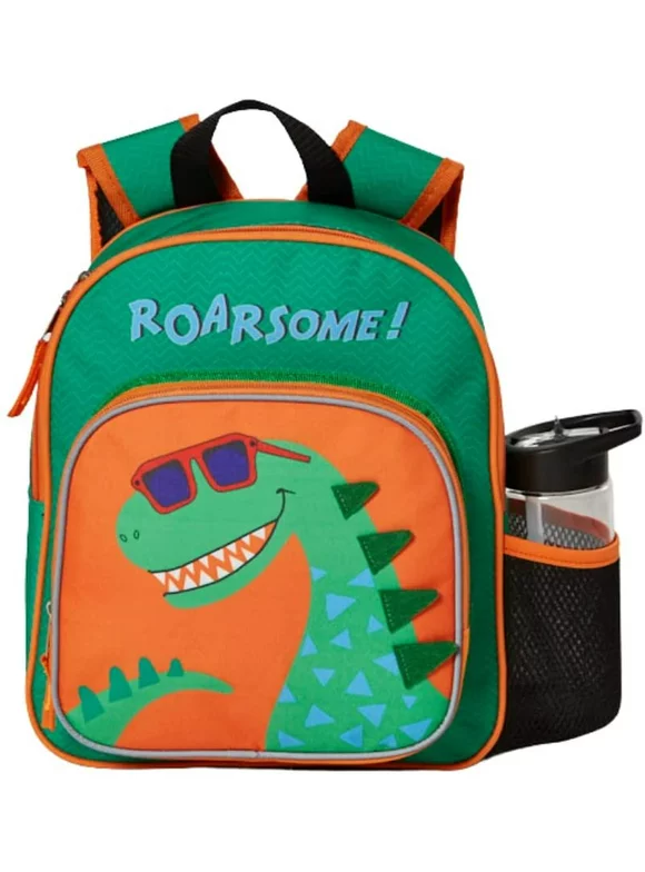 Ralme Boys Dinosaur Toddler Mini Backpack with Water Bottle 2 Piece Set 12 inch