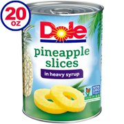 Dole Pineapple Slices in Heavy Syrup, All Natural, Non-GMO, 20oz Can