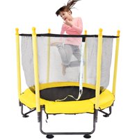 BEFOKA 50In Kids Trampoline With Enclosure Net Jumping Mat And Spring Cover Padding