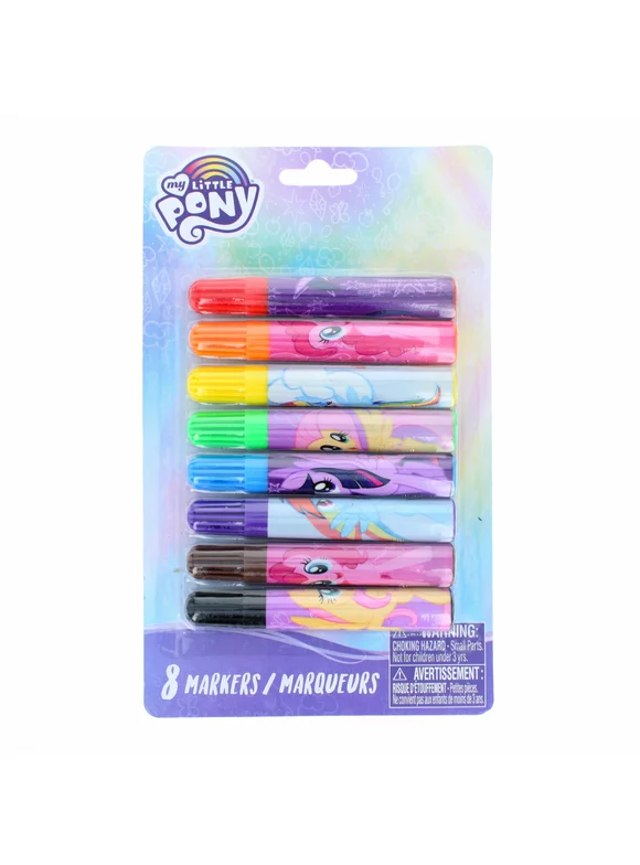 8pc Set My Little Pony Licensed Art Supplies Non-Toxic Mini Felt Marker Sets for Kids