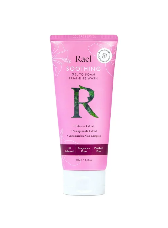 Rael Soothing Gel to Foam Daily Feminine Wash, 4.4 fl oz - Paraben Free, Fragrance Free, Sensitive