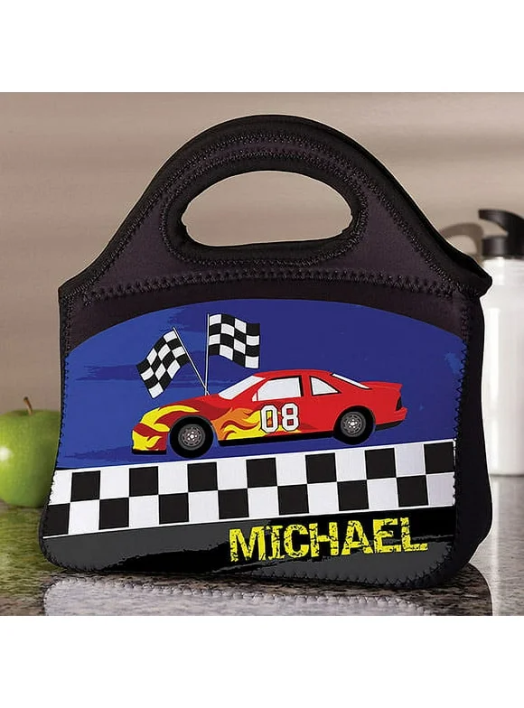 Personalized Race Car Kids Lunch Bag
