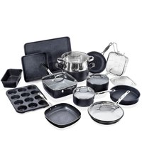 Granitestone 20 Piece Non-Stick Cookware Set, Granite Coated, PFOA Free, Oven Safe, Dishwasher Safe