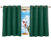 Short Blackout Window Curtain Panel, Energy-Efficient, Noise-Reducing And Light-Blocking Triple-Layer Technology, Grommet Top