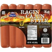 Kunzler Ragin Cajun Style Hot Smoked Sausage, 14 Oz., 6 Count