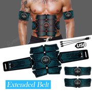 ABS Stimulator Muscle Toner Abdominal Toning Belt Workouts Portable EMS Training Home Office Fitness Equipment for Abdomen/Arm/Leg Training (USB Charging)