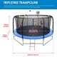 image 2 of 14ft Trampolines with Basketball Hoop and Ladder Enclosure Net for Kids Teens Adults, 800lbs Load for 4-5, Recreational Trampoline for Outdoor Garden Backyard, Blue