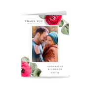 Personalized Wedding Thank You Card - Real Love - 4.25 x 5.5 Folded