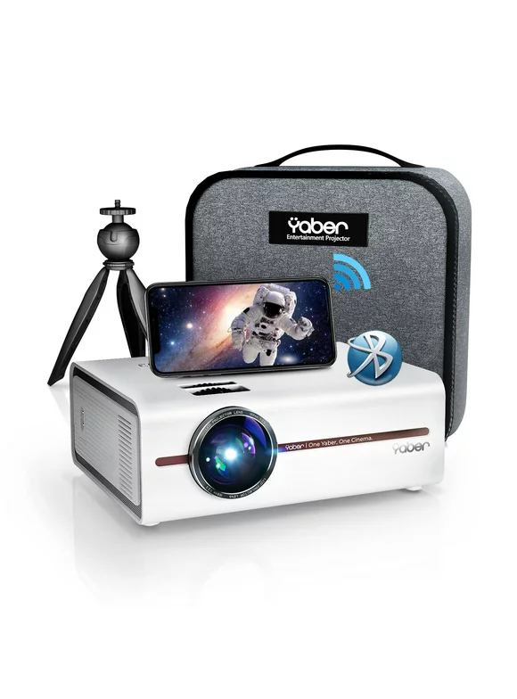Yaber 4K Projector with Wifi and Bluetooth, LCD Technology, 9000LM Full HD Native 1080P Portable Projector, Pro V5 Movie Projector, Gifts for Mom, Dad, up to 70% off