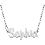 Personalized Sterling Silver Girls' Mini Nameplate Necklace