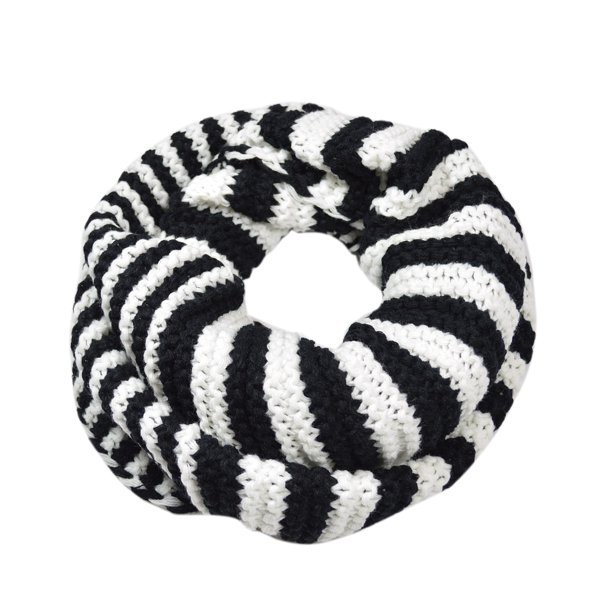 Premium Winter Classic Striped Knit Infinity Loop Circle Scarf