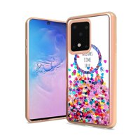 Bemz [Liquid Series] Samsung Galaxy S20, 6.2 inch Phone Case: Chrome TPU Quicksand Waterfall Glitter Cover with Atom Wipe - Dreamcatcher