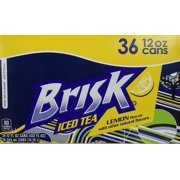 Lipton Brisk Lemon Iced Tea Cans, 12 Fluid Ounce (Pack of 36)