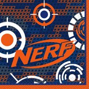(2 Pack) Nerf Party Paper Beverage Napkins, 5 in, 16ct