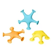 Ubbi Starfish Stretch and Suction Bath Toys, Set of 3 Dishwasher Safe Baby and Toddler Toys