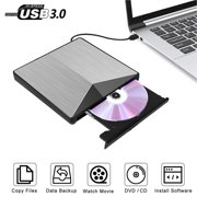 External Aluminum Optical DVD Drive USB 3.0 CD DVD +/-RW Burner Rewriter Player For Laptop Desktop PC Support Windows MacOS