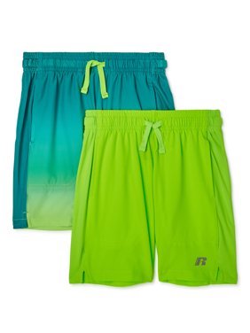 Russell Boys' Athletic Performance Shorts, 2-Pack, Sizes 4-18 & Husky