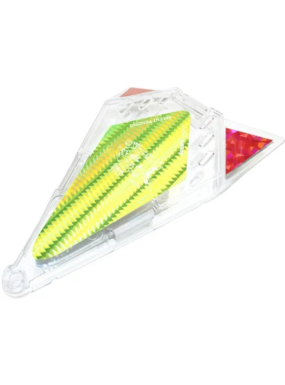 Mack's Lure Scent Flash Tri Flasher Clear UV Silver Chartreuse/Silver Pink Qty 1