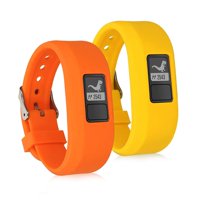 kwmobile Watch Strap Set Compatible with Garmin Vivofit jr. / jr. 2-2X TPU Silicone Fitness Tracker Sports Band - Size Small (S)