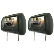 2x 7 Inch Rear-Mounted Car Headrest Universal Hd Digital Screen Image Lcd Display Pair Headrest Tv Display