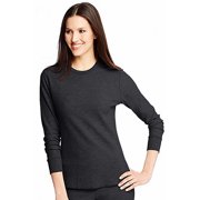 Yana Women's X-Temp Thermal Underwear - Solids and Printed Long Sleeve Crew Top 41032-XX-Large (Black)