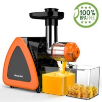 Juicer Machine, Morpilot Slow Masticating Juicer, Reverse Function, Cold Press Juicer Machine, Easy to Clean with Brush for High Nutrient Fruit & Vegetable Juice, Quiet Motor juicer