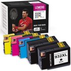 LemeroUexpect Compatible Replacement for 932 XL 933 XL 932XL and 933XL Ink Cartridge for OfficeJet 6700 6600 7610 7612 6100 7110 Printer (2 Black Cyan Magenta Yellow, 5 Pack)