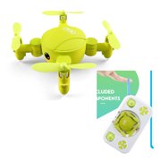 JJRC D4 Pocket Drone Wifi FPV 2.4Ghz 4CH 6-Axis GYRO Mini RC Quadcopter Nano Helicopter with 720P HD Camera RTF Toys Altitude Hold - Lemon Green