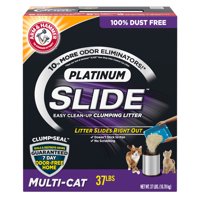 Arm & Hammer Platinum SLIDE Easy Clean, Clumping Litter, Multi-Cat, 37 lbs