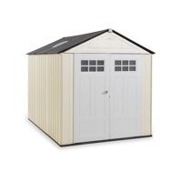 Rubbermaid 7' x 10' Outdoor Resin Storage Shed, Maple