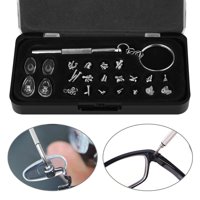 EEEkit Eyeglass Repair Kit, Micro Eyeglass Sunglass Spectacles Watch Tiny Screws Nut, Stainless Steel Screws, Screwdriver, Tweezers