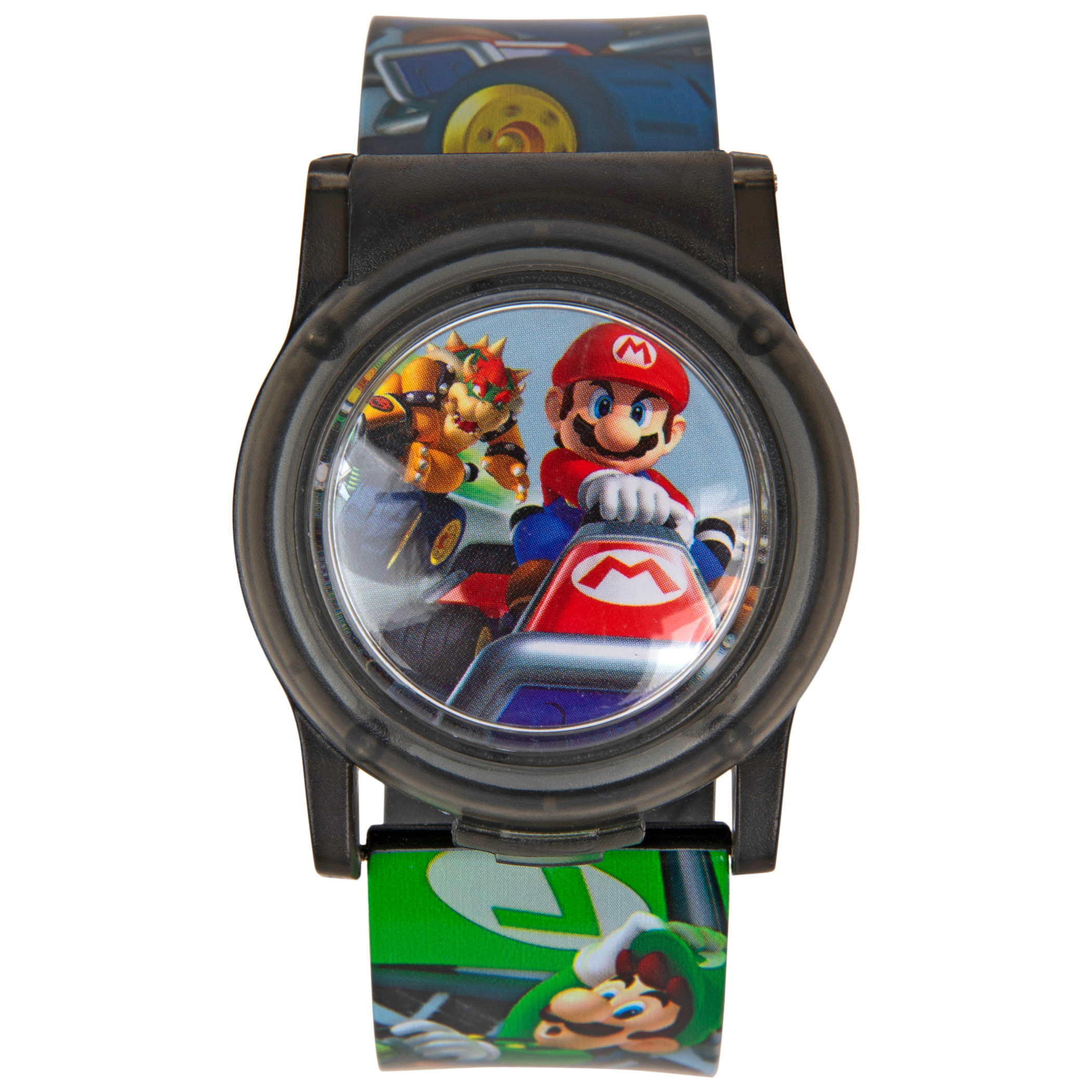 Kids Unisex Wristwatch Nintendo Mario Kart with Mario and Luigi LCD Watch - NMK3403WM