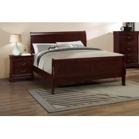Myco Furniture Louis Philippe Bed-Color:Cherry,Size:Twin