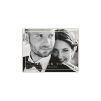 Gartner Studios Personalized Classic Beauty Foil Wedding Thank You Cards - Pack of 20 - 4.25"x5.5" - Envelopes Included
