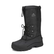 Nortiv 8 Mens Snow Boots Comfort Fur Liner Men's Winter Snow Boots Waterproof Boots Shoes Mountaineer-2M Black Size 13