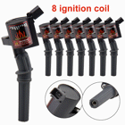 8 Pack Ignition Coil For Ford 4.6L 5.4L F-150 XL F250 F550 4.6/5.4L FD503 DG508