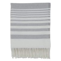 Fennco Styles Classic Striped Fringed Design Throw Blanket 50" W x 60" L