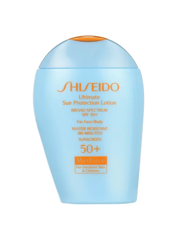Ultimate Sun Protection Lotion WetForce SPF 50 for Sensitive Skin and Children by Shiseido for Unise