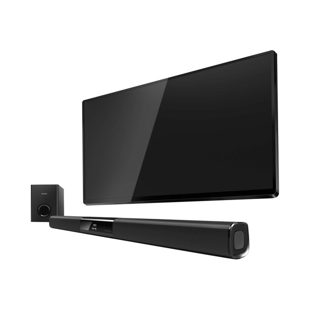 Philips HTL2161B - Sound bar system - for home theater - 2.1-channel - wireless - Bluetooth - 120 Watt (total)