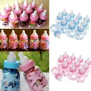 12Pcs Fillable Bottles Bear for Baby Shower Favors Pink Girl Party Decoration