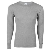 Indera Mens Regular and Big & Tall Long Sleeve Cotton Thermal Underwear Top, 34185 Black / X-Large
